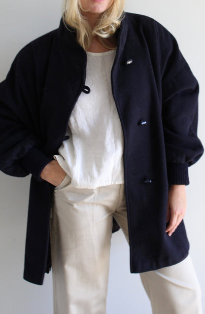 Vintage Midnight Wool Coat
