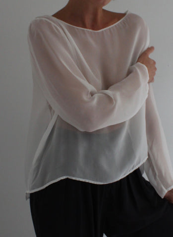 Tops Cos Oversized Plisado Sheer Silk Blouse Mujer Con Las Mejores