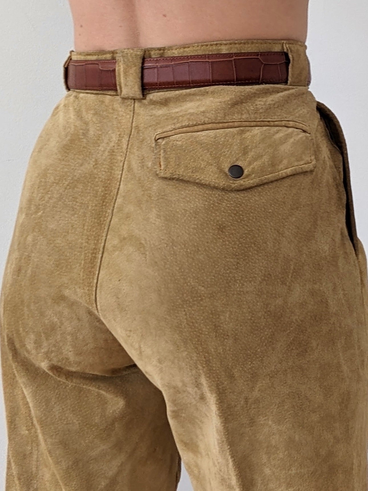 Favorite Vintage Biscotti Suede Trousers