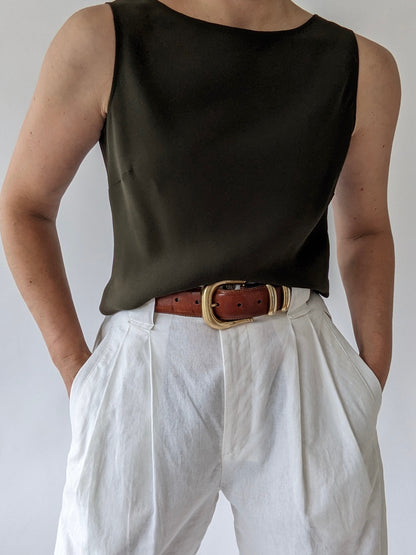 Vintage Lafayette 148 Olive Tank Top
