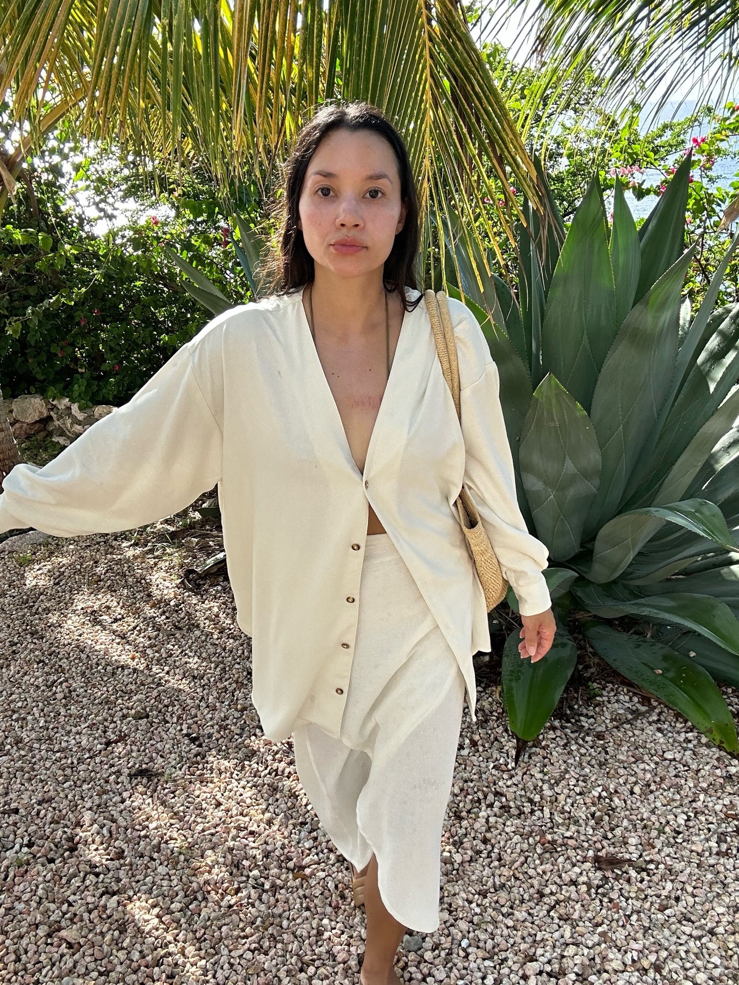 Mary Margaret Silk Herringbone Tunic