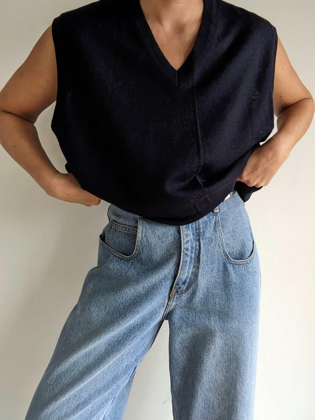 Midnight Merino Wool & Silk Vest