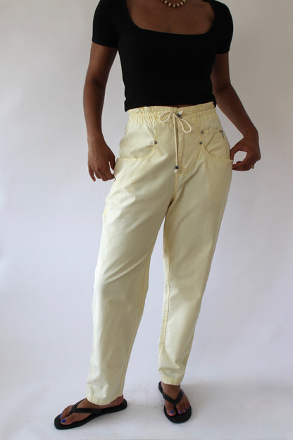 Vintage Butter Cotton Leisure Pants