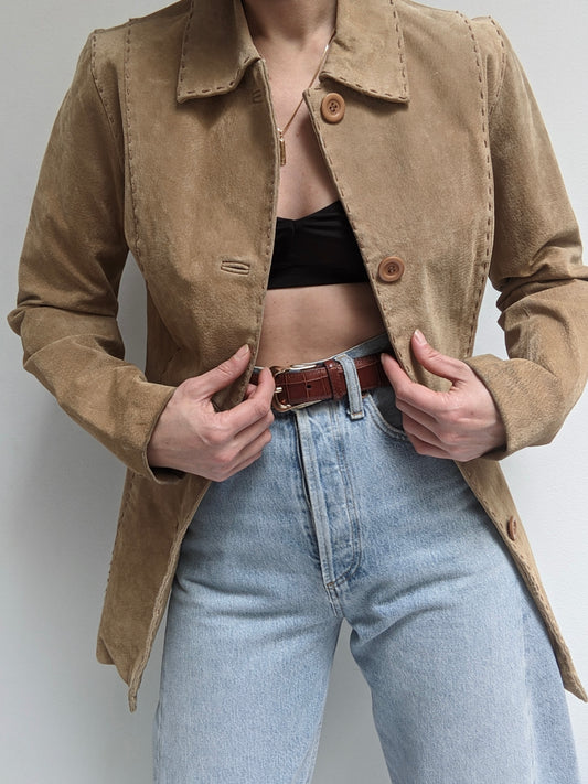 Vintage Camel Suede Jacket