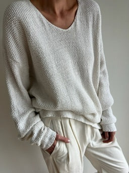 Vintage Ivory Seed Stitch Sweater