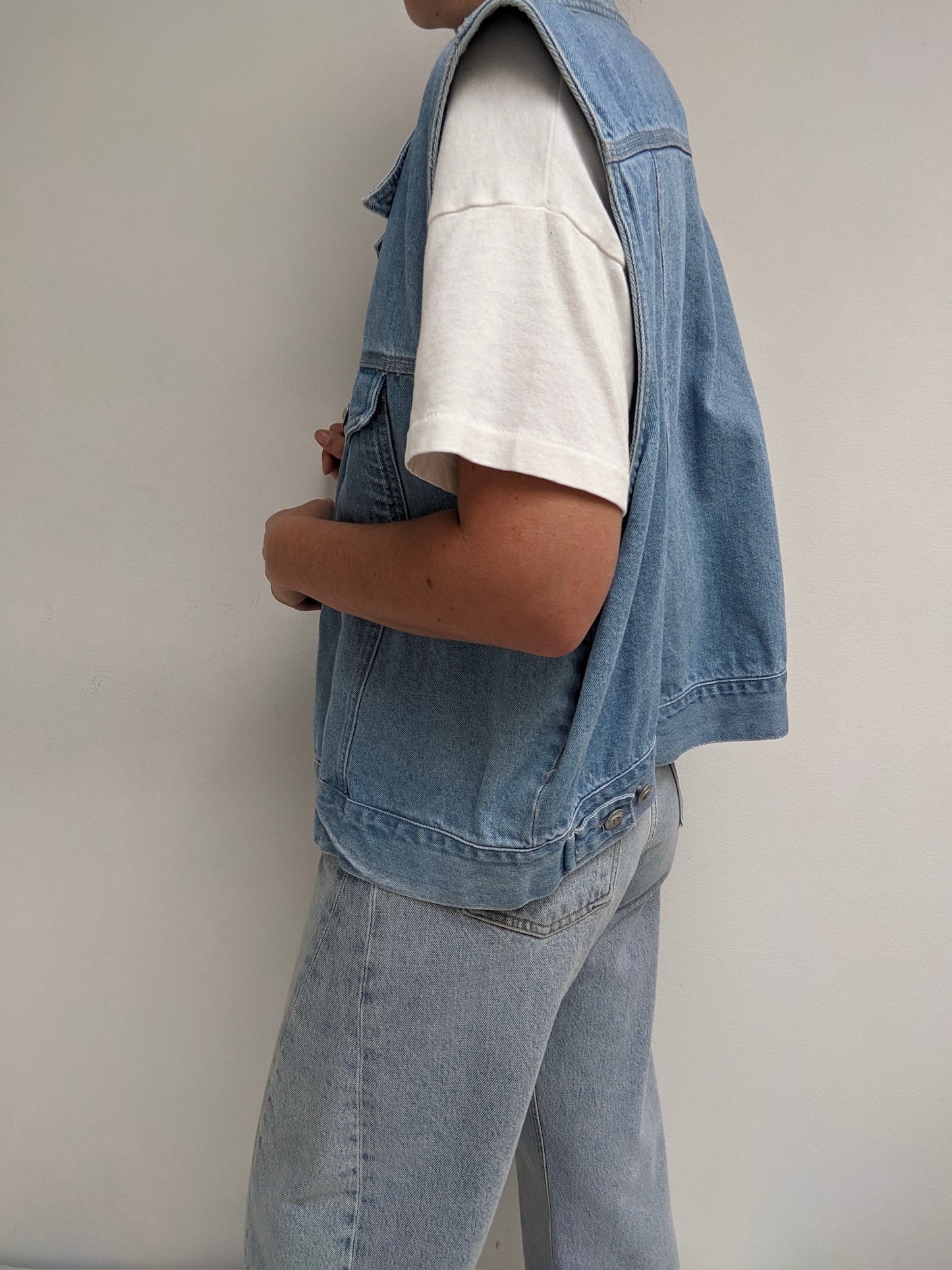 Vintage Blue Denim Vest