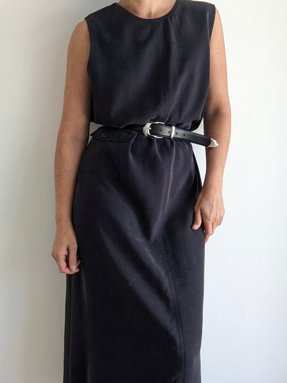 Vintage Faded Black Twilled Market Dress