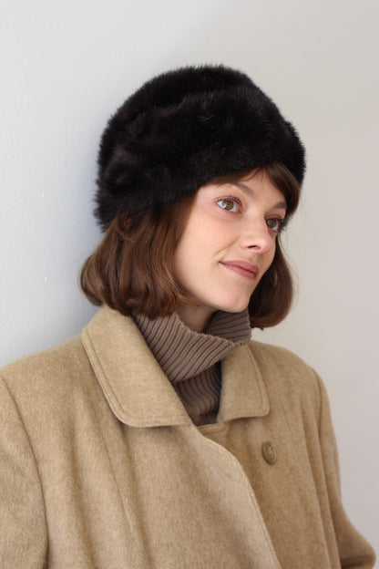 Vintage Smoke Faux Fur Hat