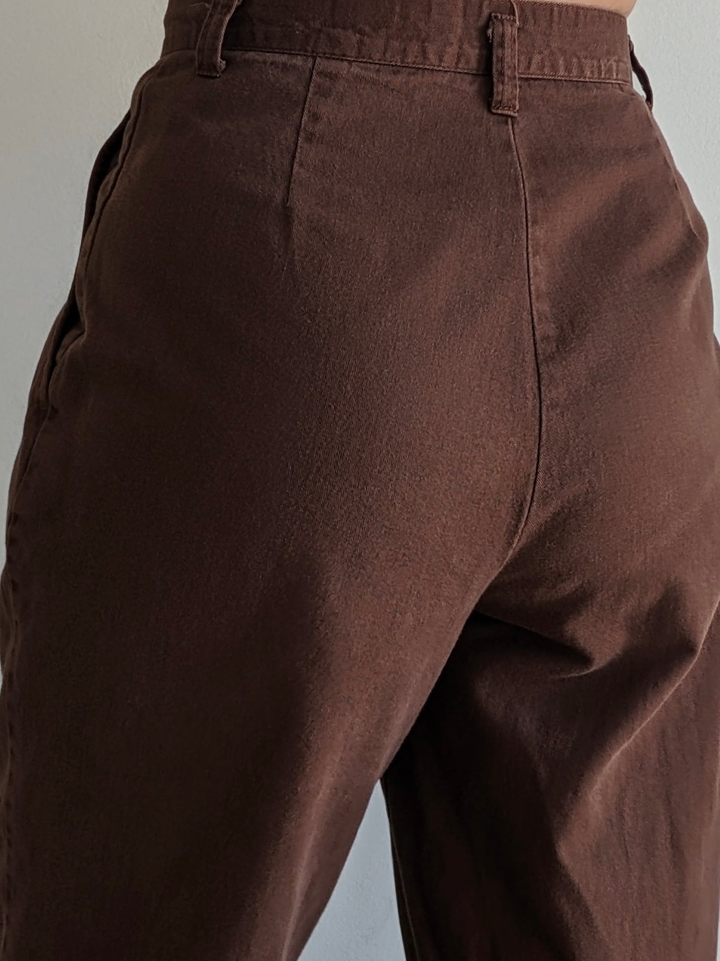 Vintage Palmetto's Cocoa Pleated Trousers