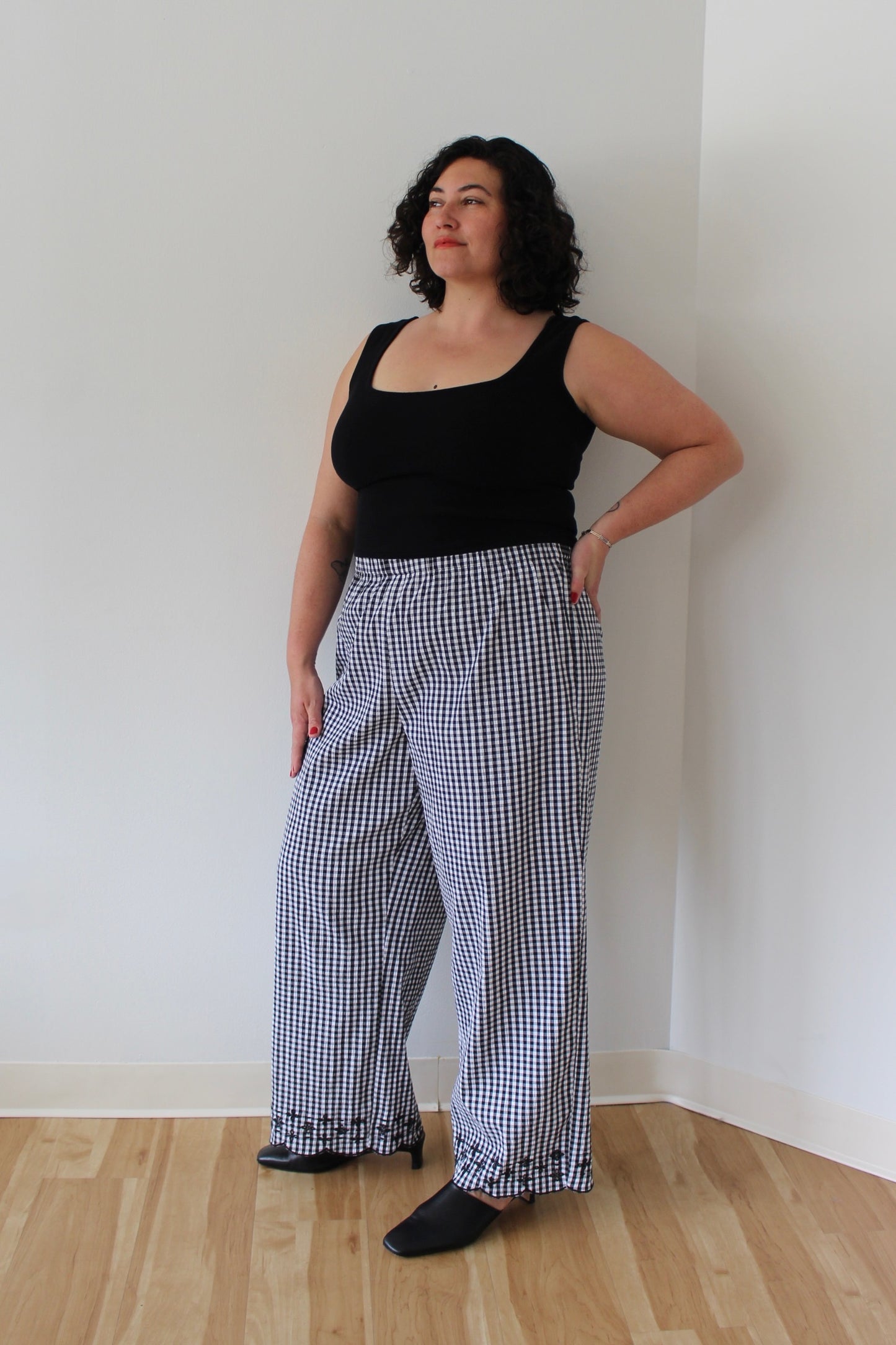Vintage Gingham Easy Pants