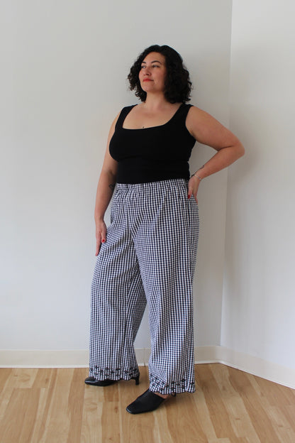 Vintage Gingham Easy Pants