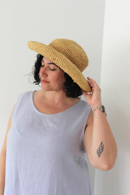 Vintage Woven Straw Sun Hat