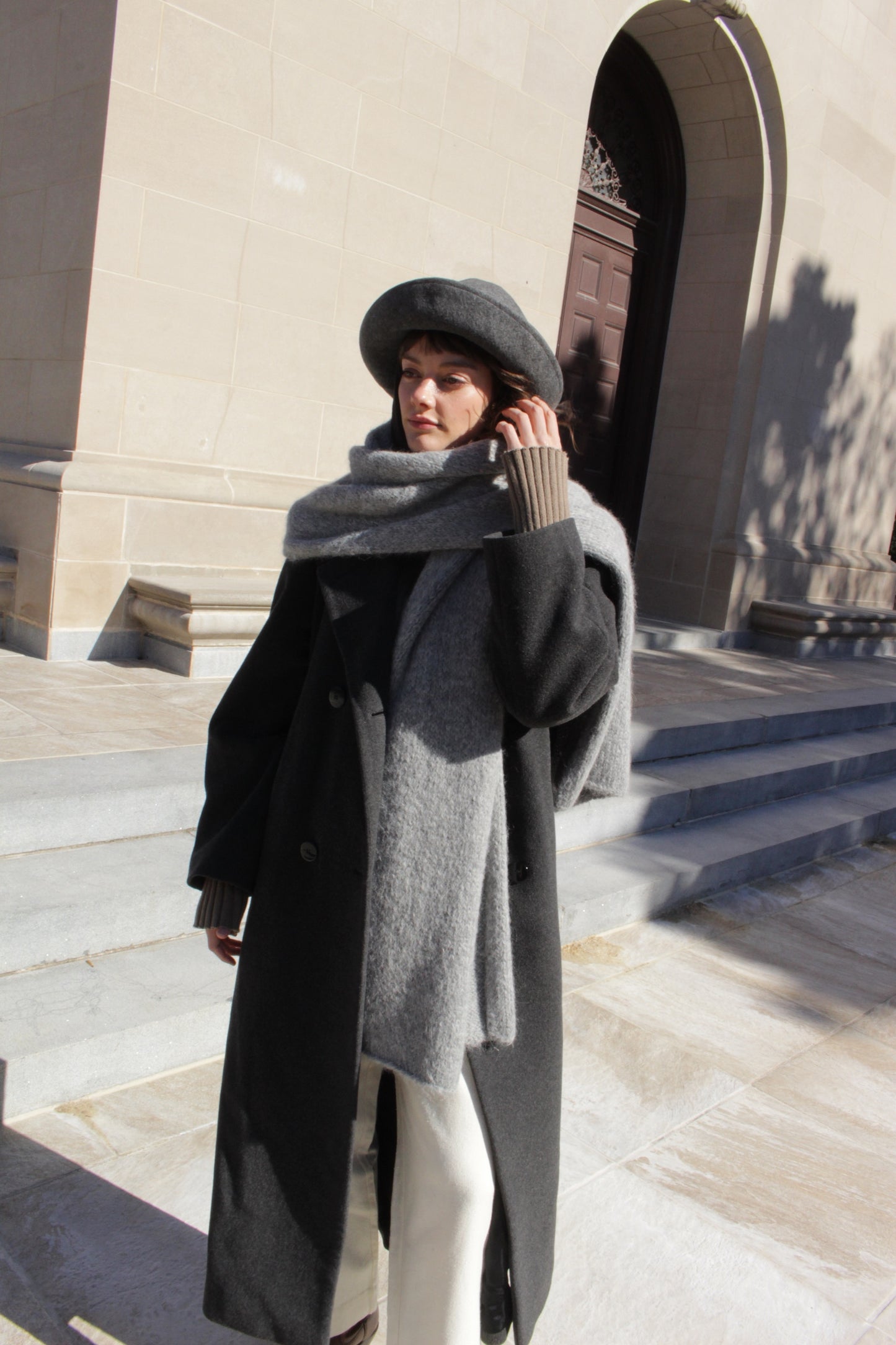 Vintage Smoke Felted Wool Tie Hat