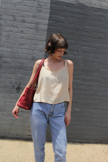 Vintage Sand Silk Slip Top