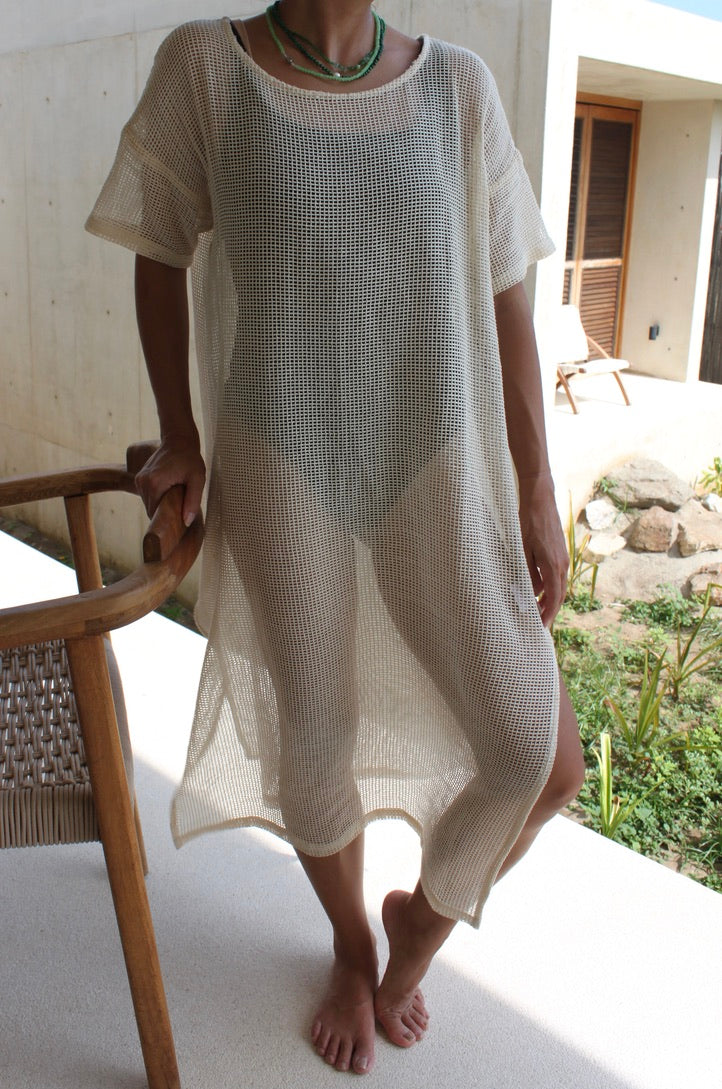 Lenny Netted Cotton Dress