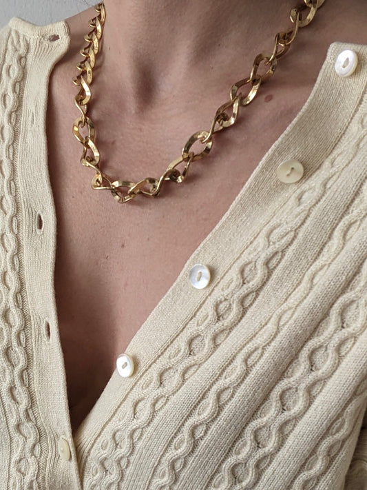Classic Vintage Gold Link Necklace