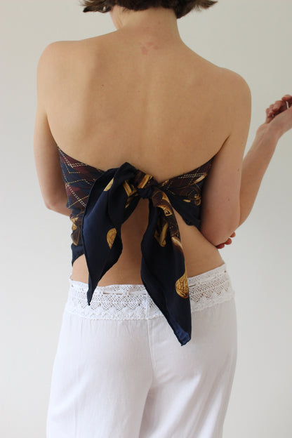 Amazing Vintage Equestrian Silk Scarf