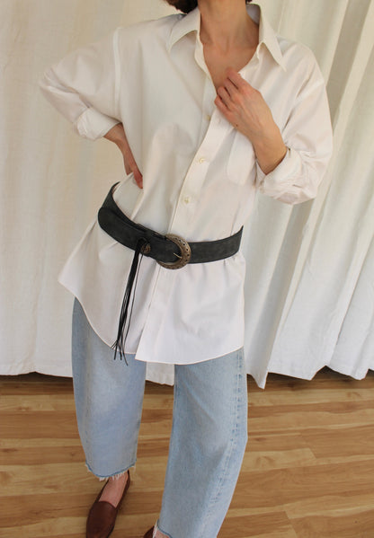 Statement Concho & Tassel Suede Belt