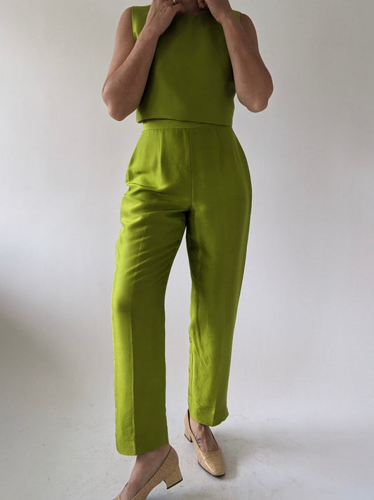 Striking Vintage Pandan Silk 3-Piece Set
