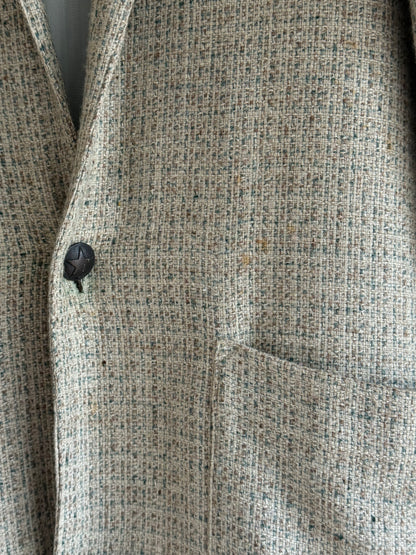 Vintage FLAX Woven Linen & Wool Jacket