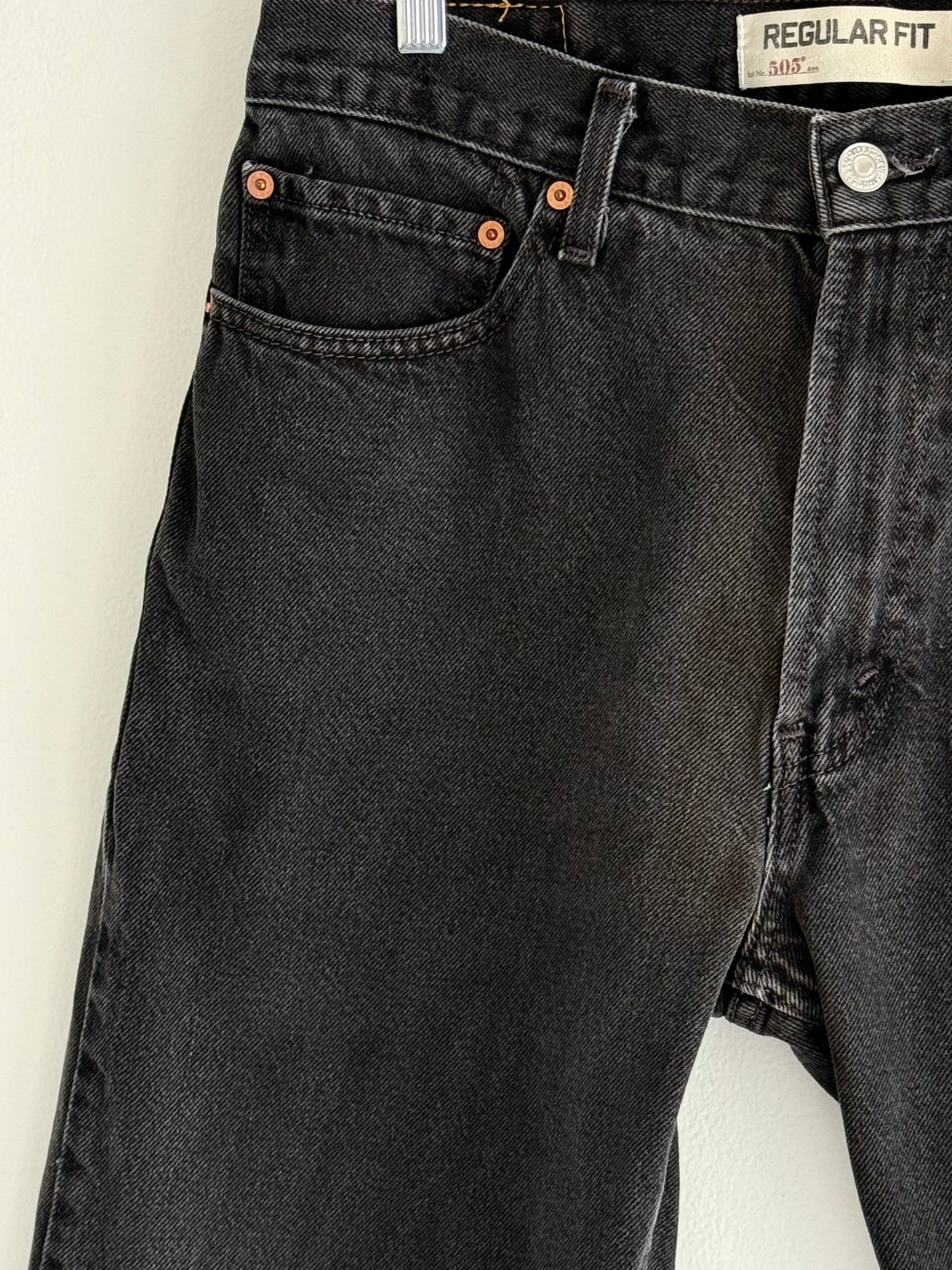 Vintage Levi's 505 Faded Black Denim