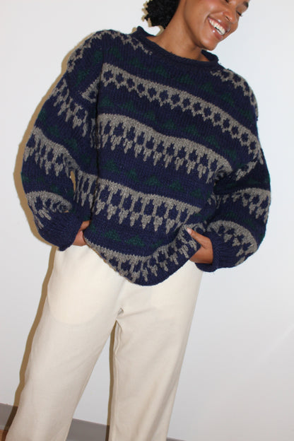 Favorite Vintage Hand Made Chunky Wool Sweater