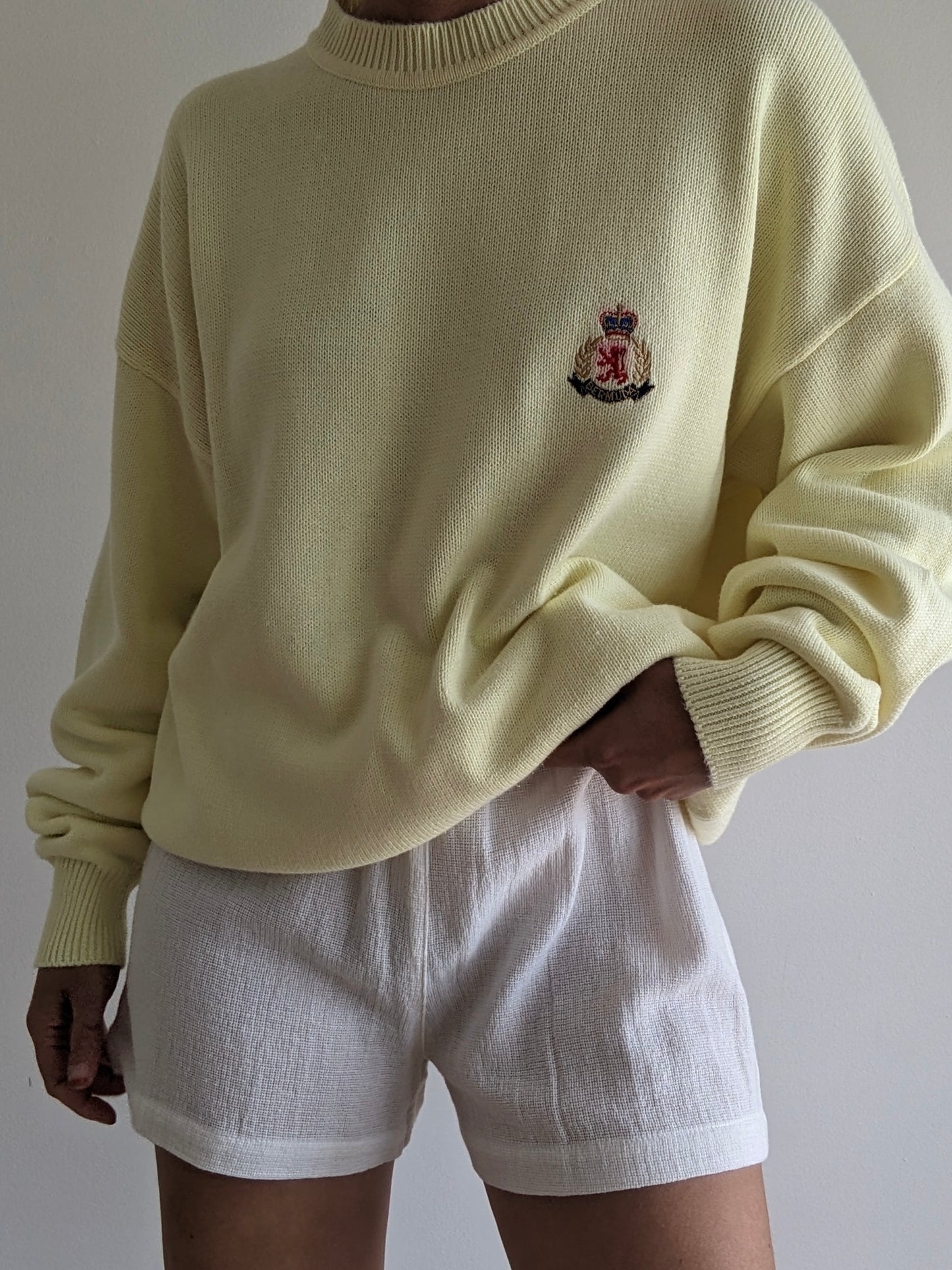 Vintage Embroidered Bermuda Cotton Sweater
