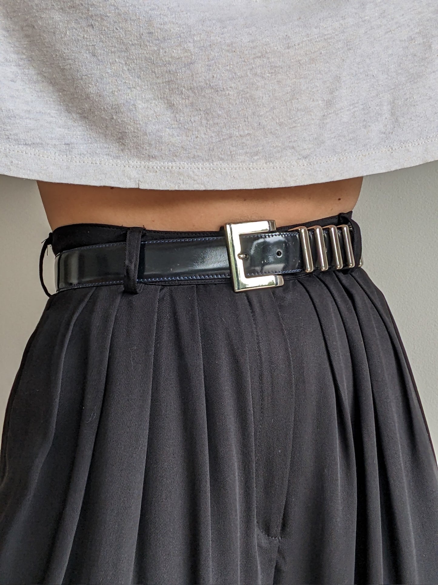 Favorite Vintage Silver Hardware & Patent Leather Belt