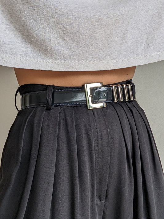 Favorite Vintage Silver Hardware & Patent Leather Belt