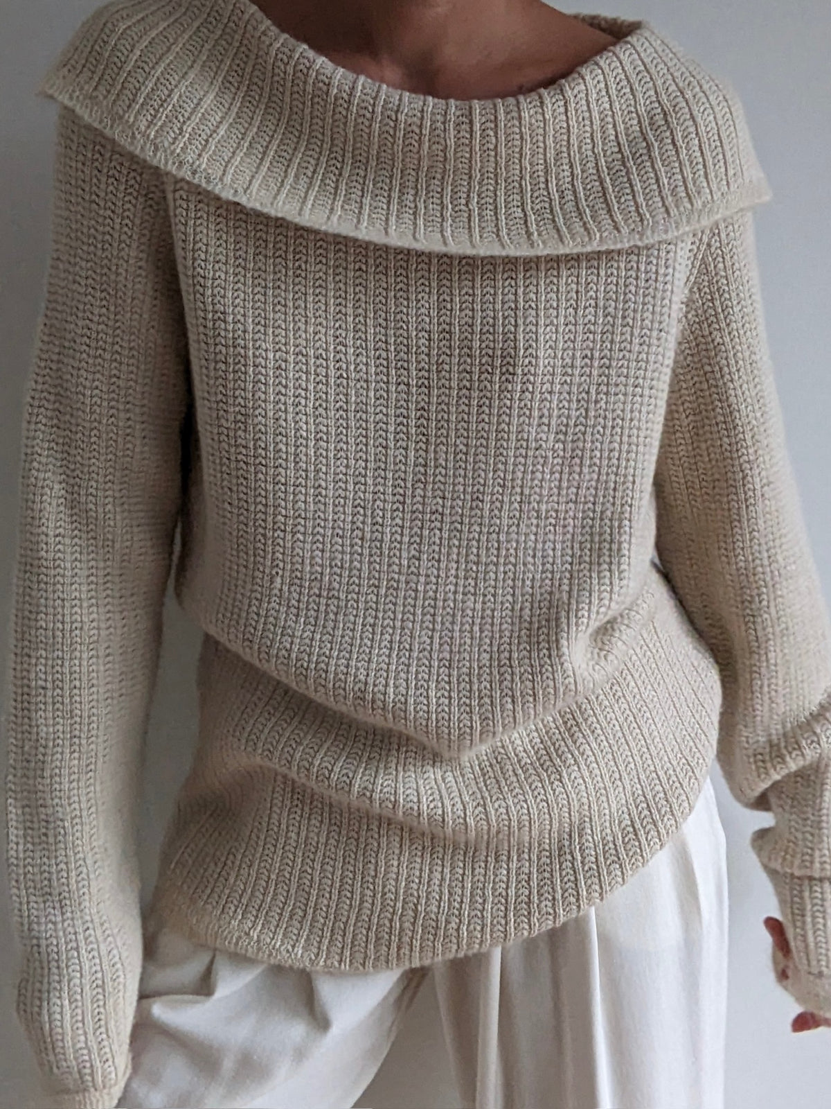 Gorgeous Vintage Cream Silk & Angora Sweater