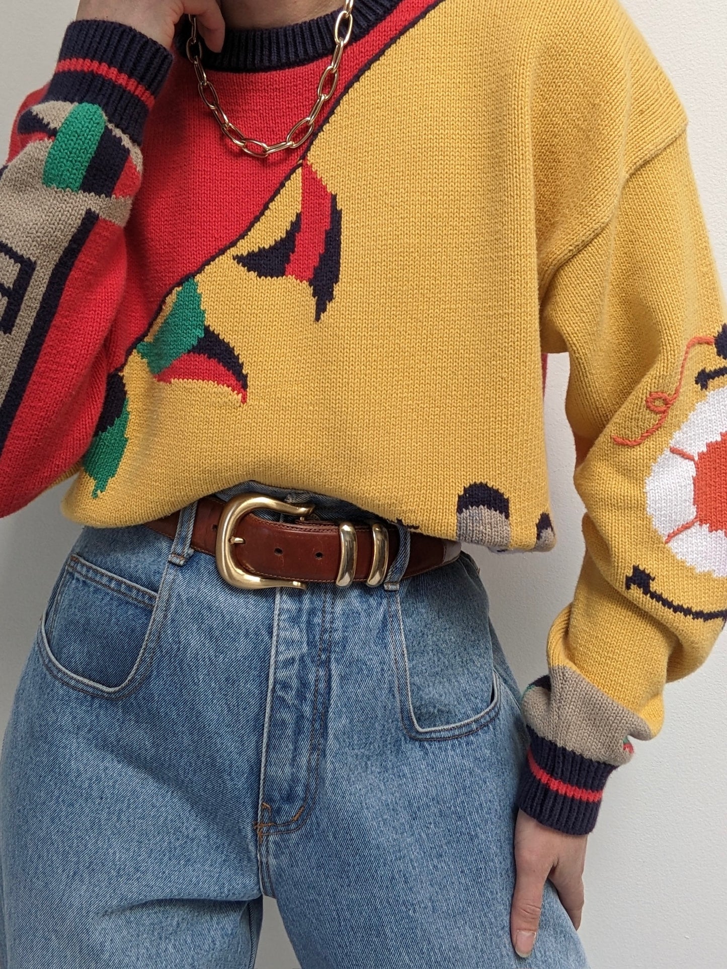 Favorite Vintage Nautical Graphic Sweater