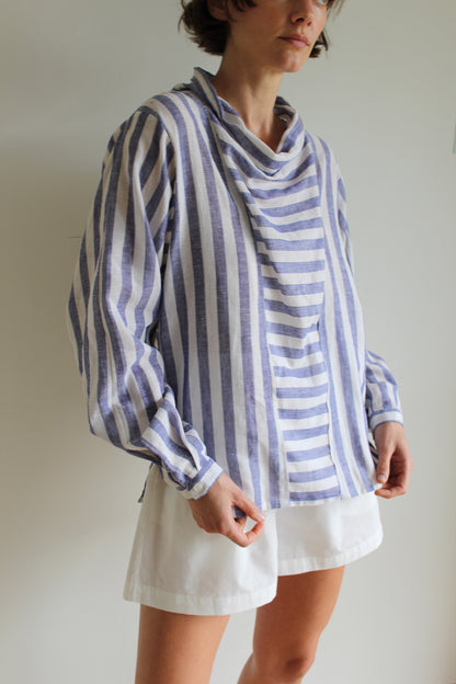 Favorite Vintage Striped Linen Blouse