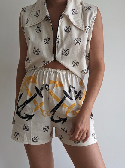 Amazing Vintage Anchor Duster & Short Set