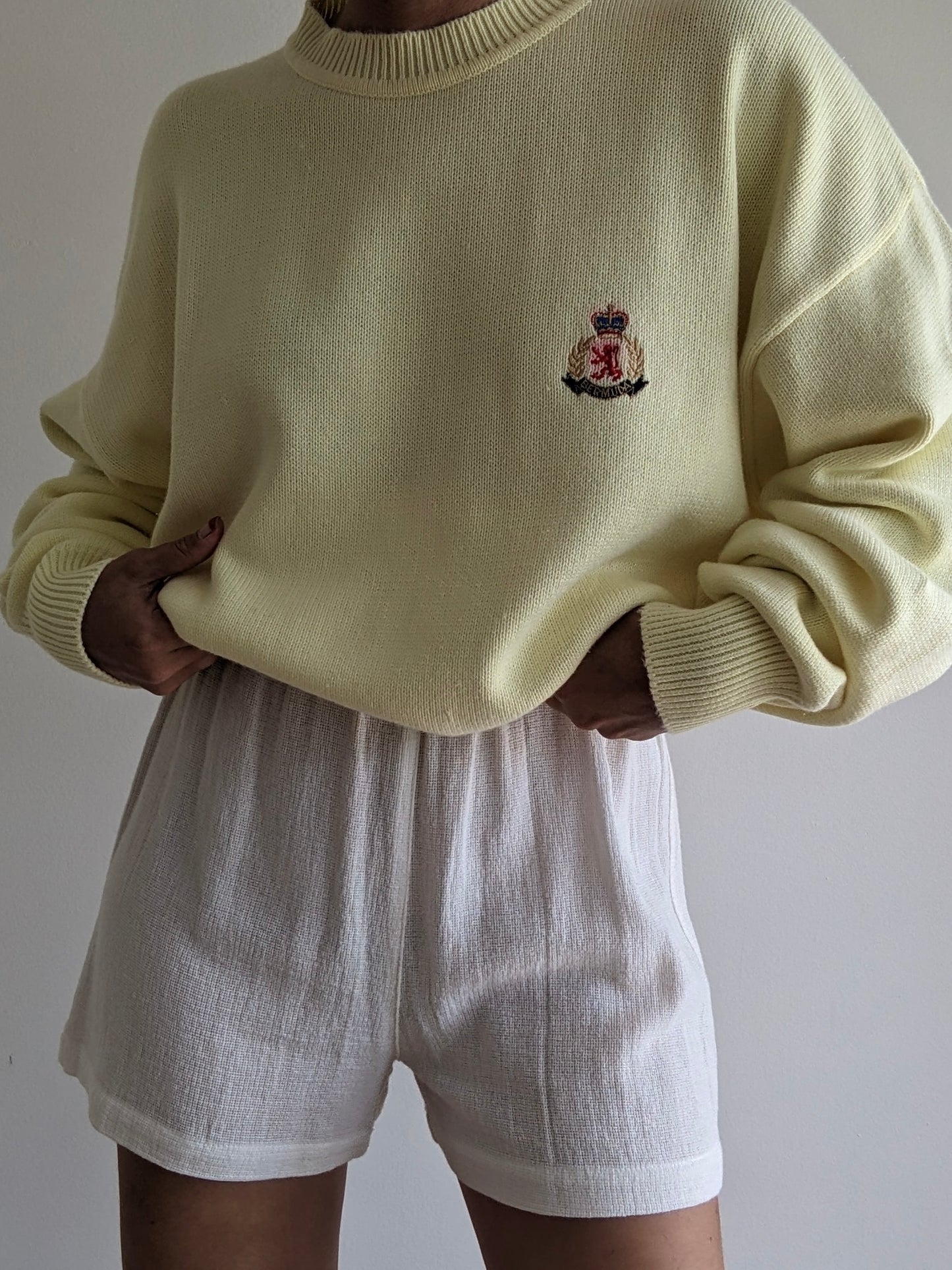 Vintage Embroidered Bermuda Cotton Sweater