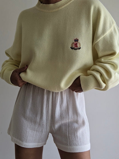 Vintage Embroidered Bermuda Cotton Sweater