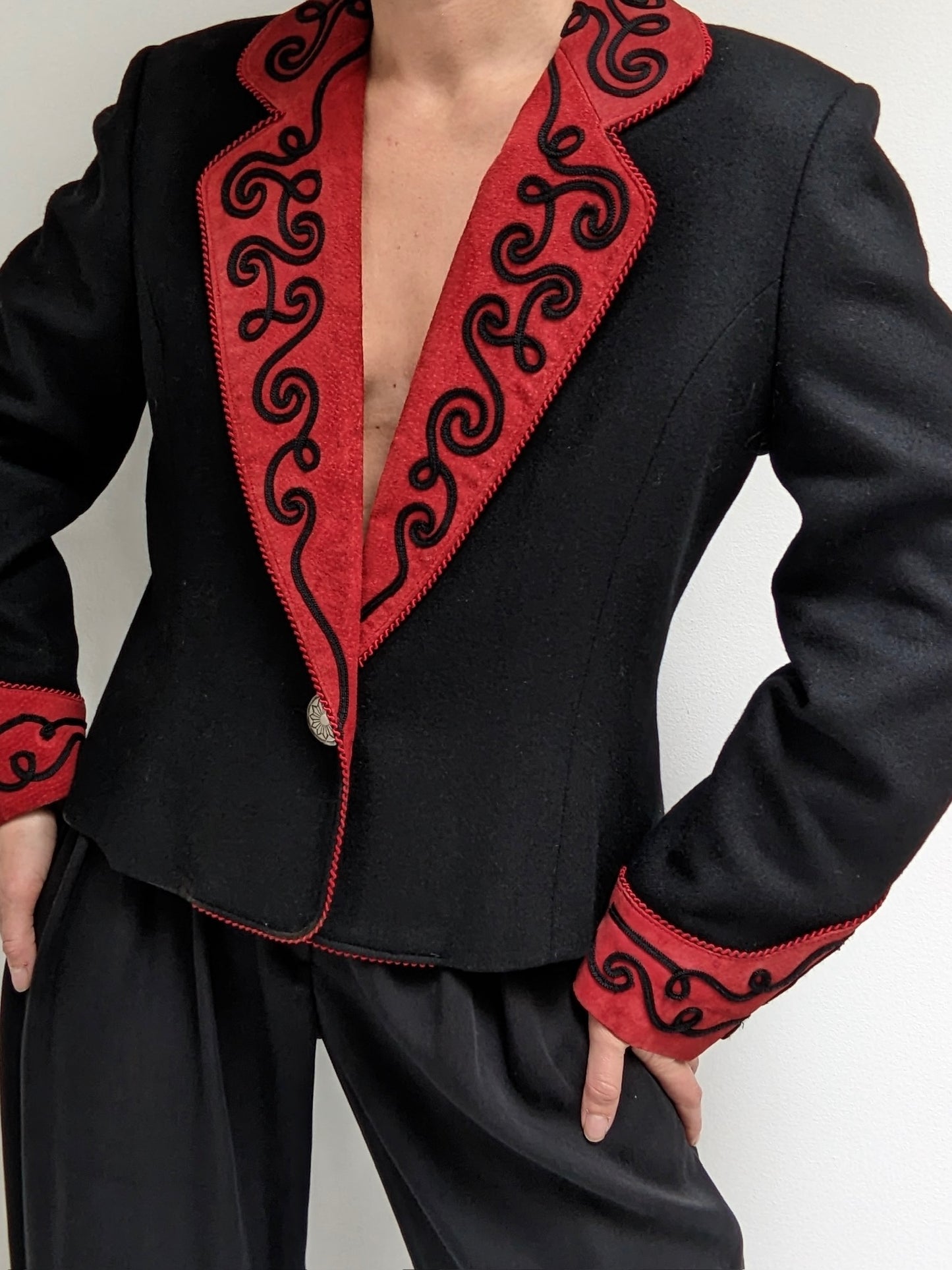 Favorite Vintage Wool & Suede Crop Jacket