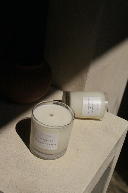 Lavender & Frankincense Essential Oil Soy Candle / Available in 5oz & 8oz