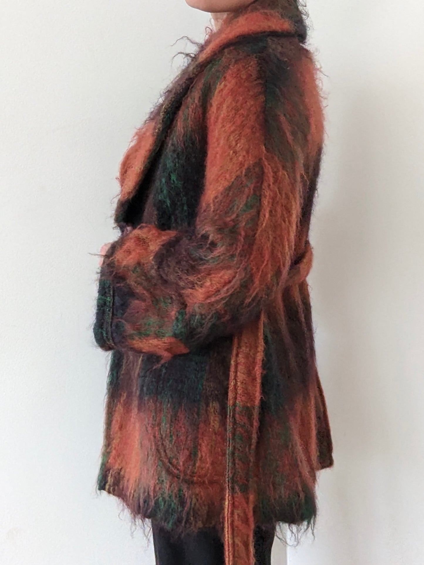 Amazing Vintage Belted Mohair Robe Coat