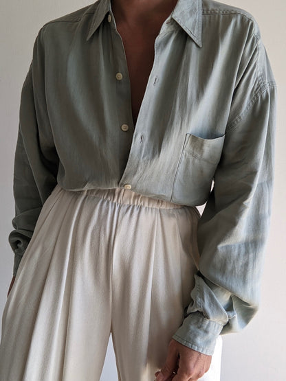 Vintage Sage Linen Shirt