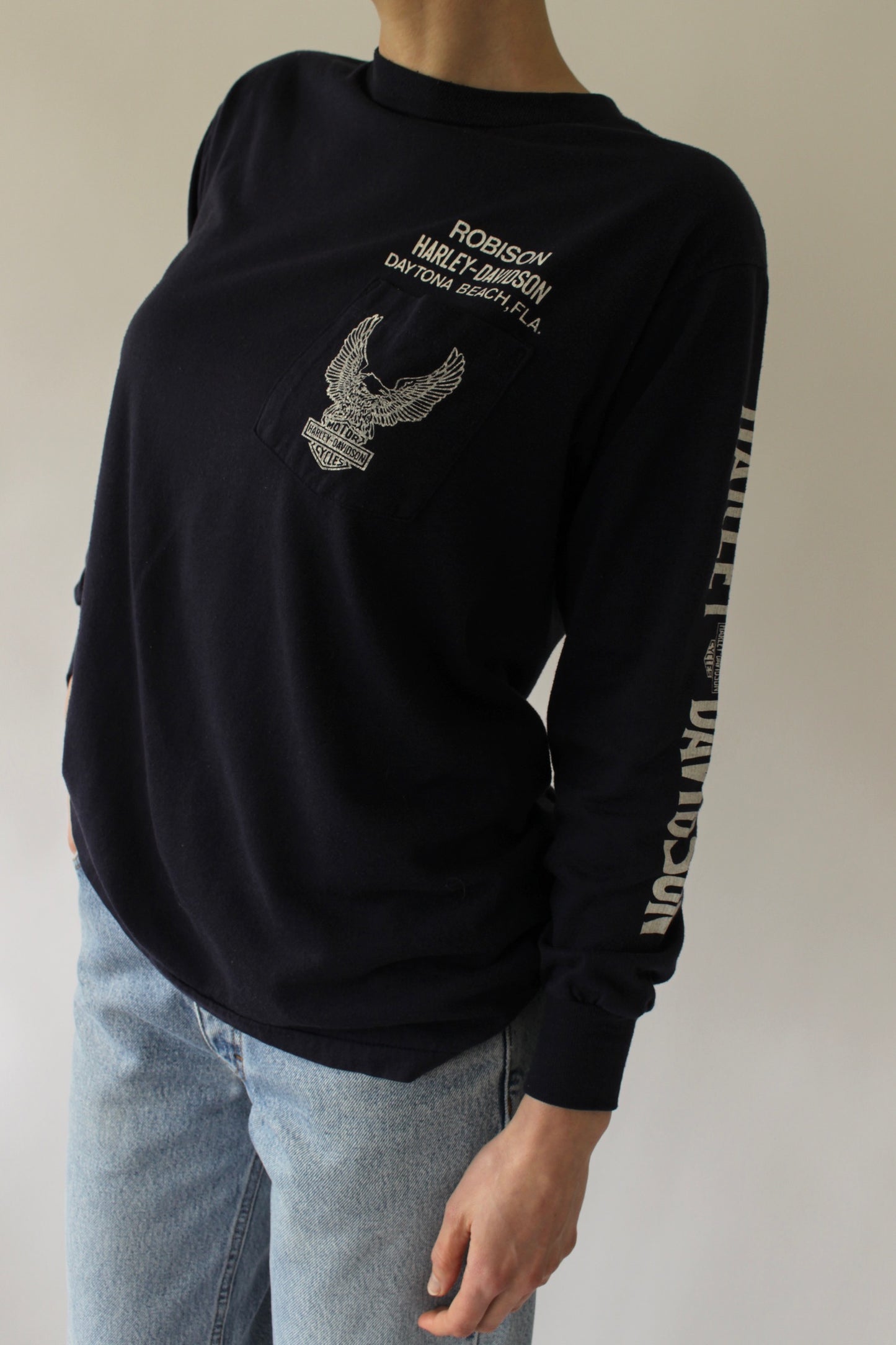 Vintage Harley Davidson Graphic Long Sleeve