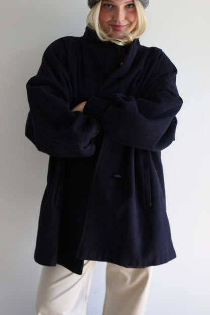 Vintage Midnight Wool Coat