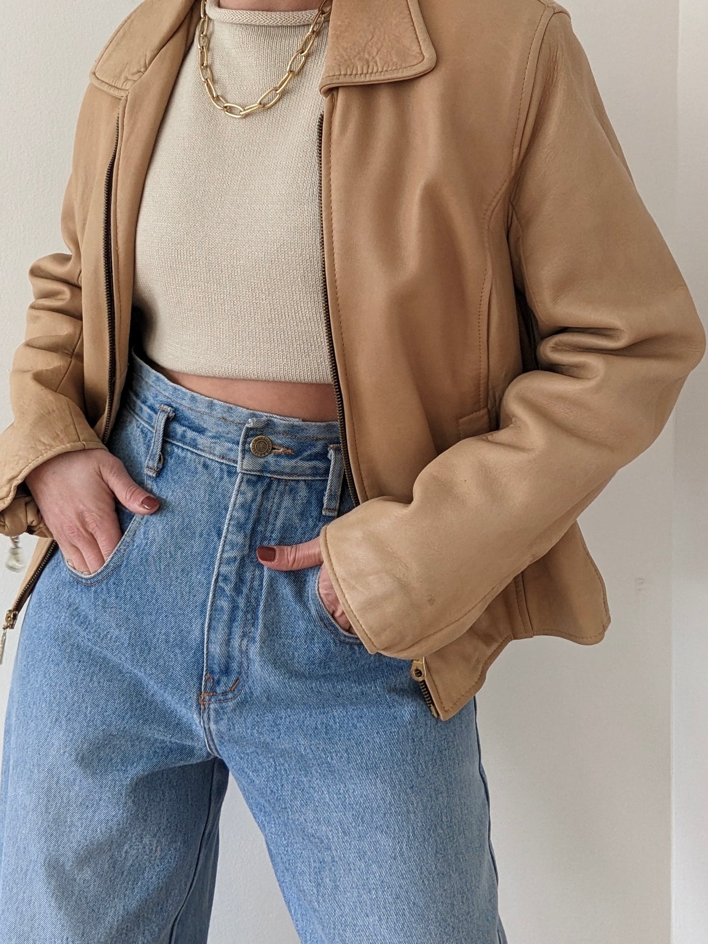 Rare Vintage Durango Sand Leather Jacket