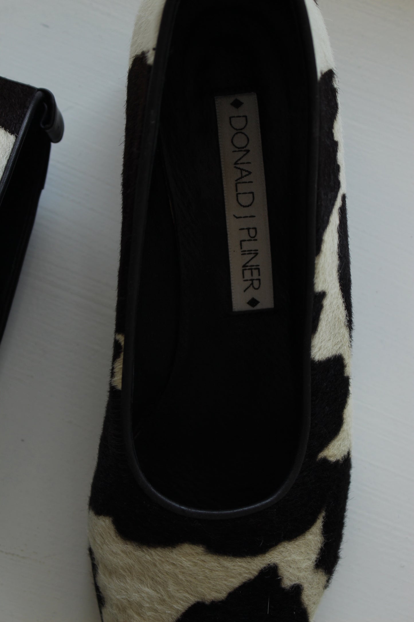Rare Vintage Calf Hair Block Heel Shoe