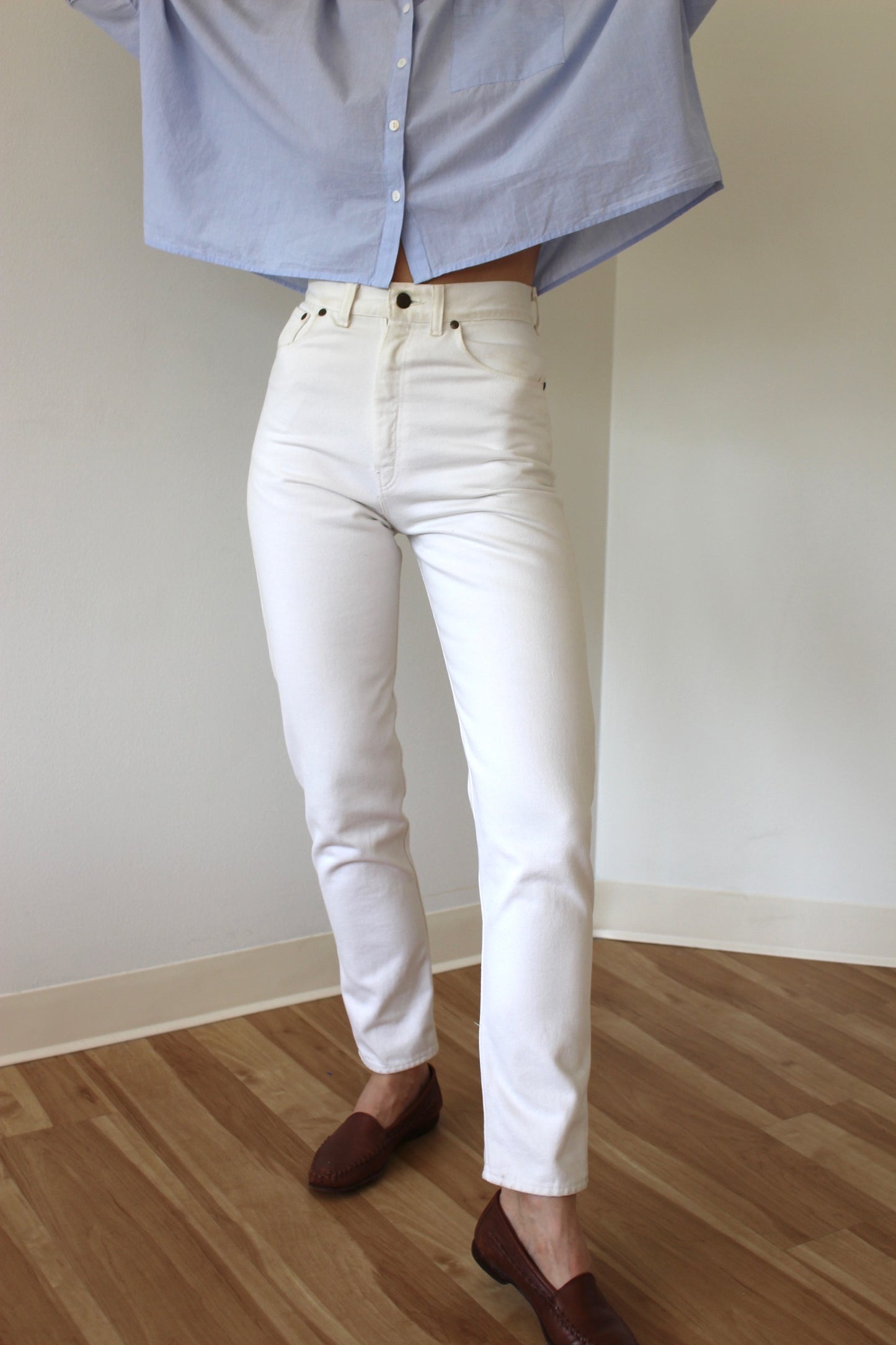 Favorite Vintage High Rise White Denim