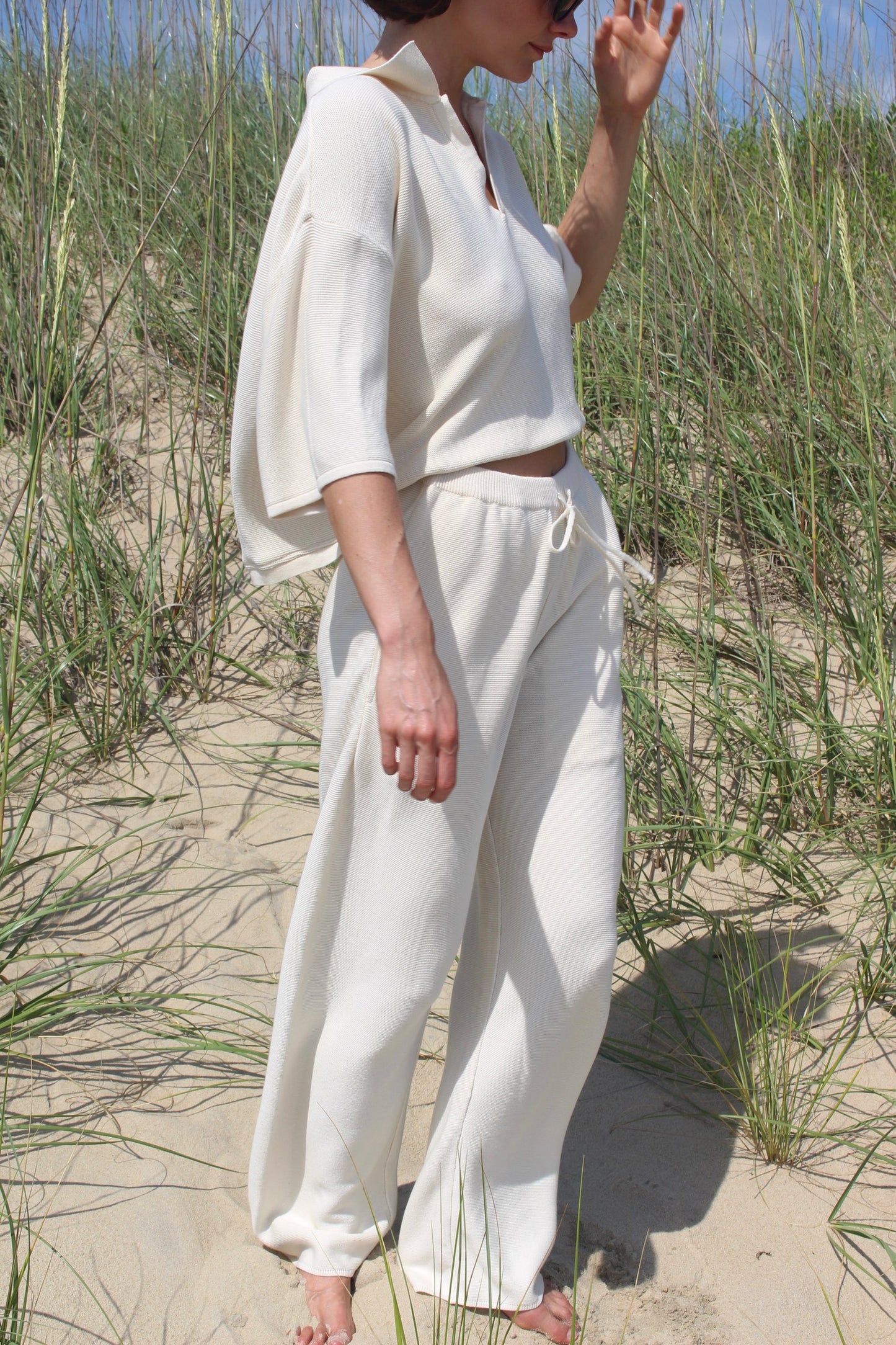 Sebby Cotton Seed Stitch Pant