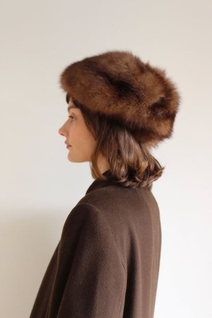 Beautiful Vintage Hazelnut Fur Hat
