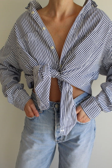 90s Striped Burberrys Button Down Shirt