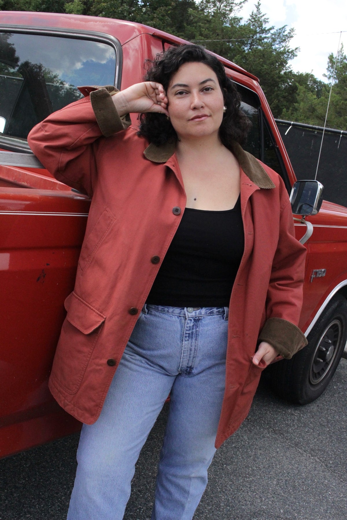 Vintage Brick Cotton Chore Coat