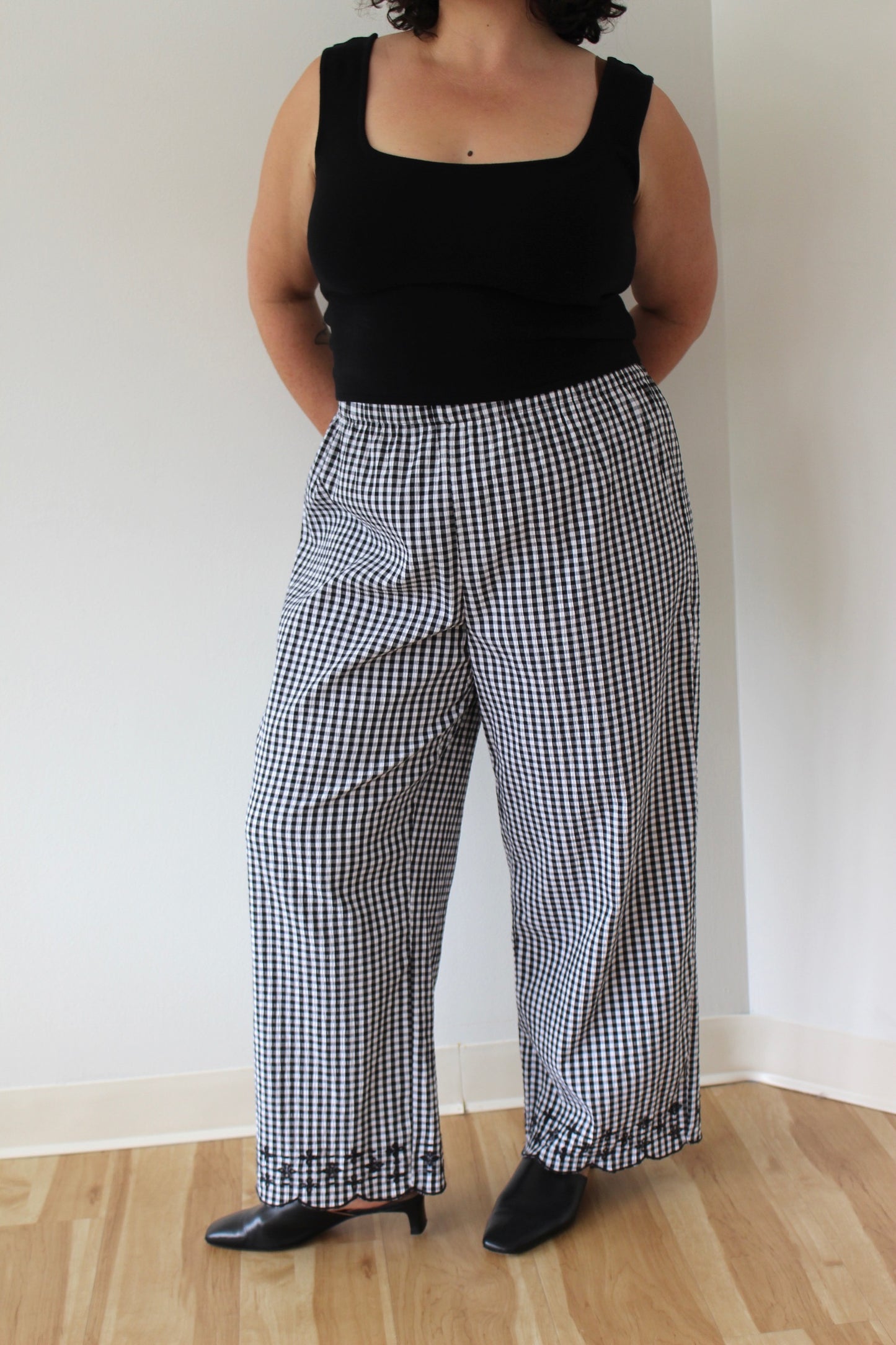 Vintage Gingham Easy Pants