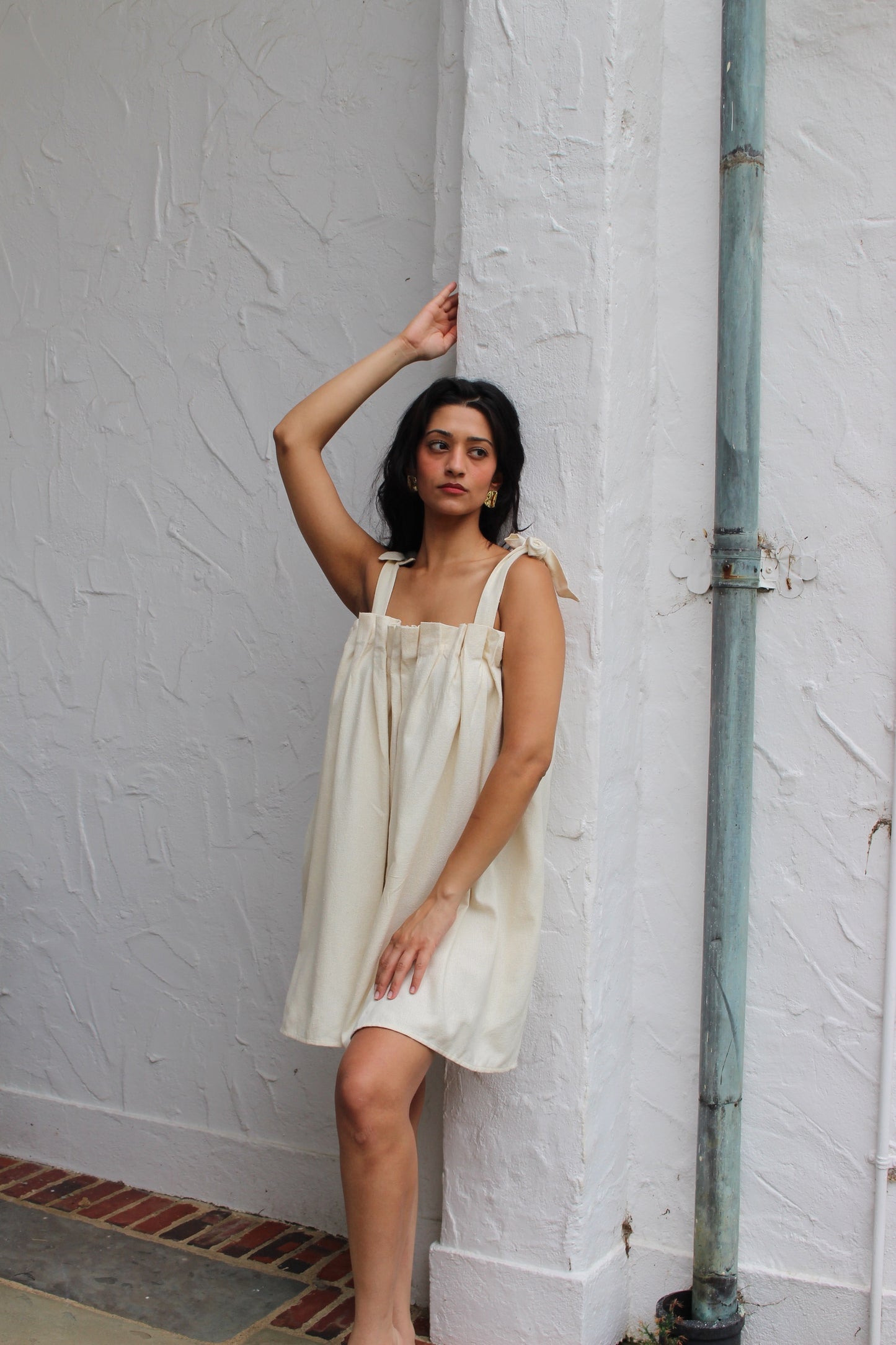 Toni Woven Silk Baby Doll Dress